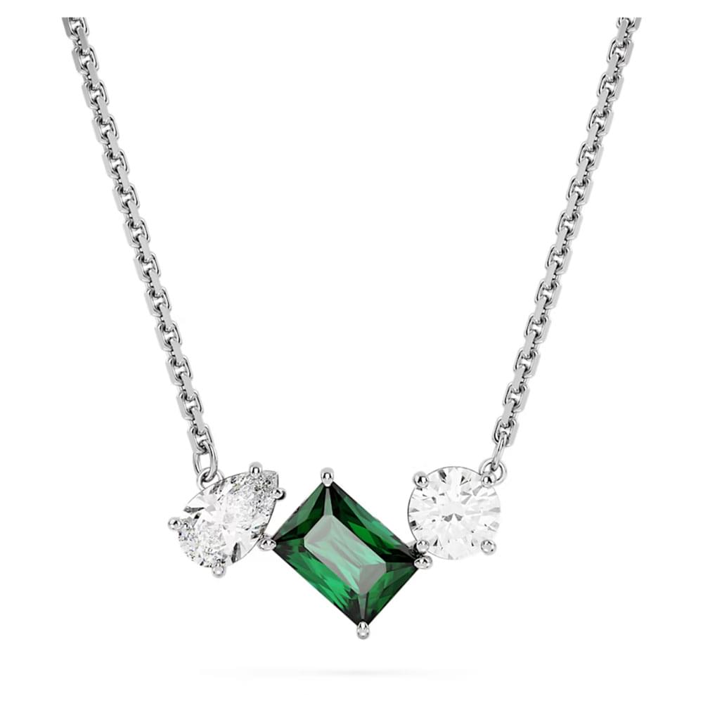 Swarovski Mesmera pendant Mixed cuts, Green, Rhodium plated 5668278