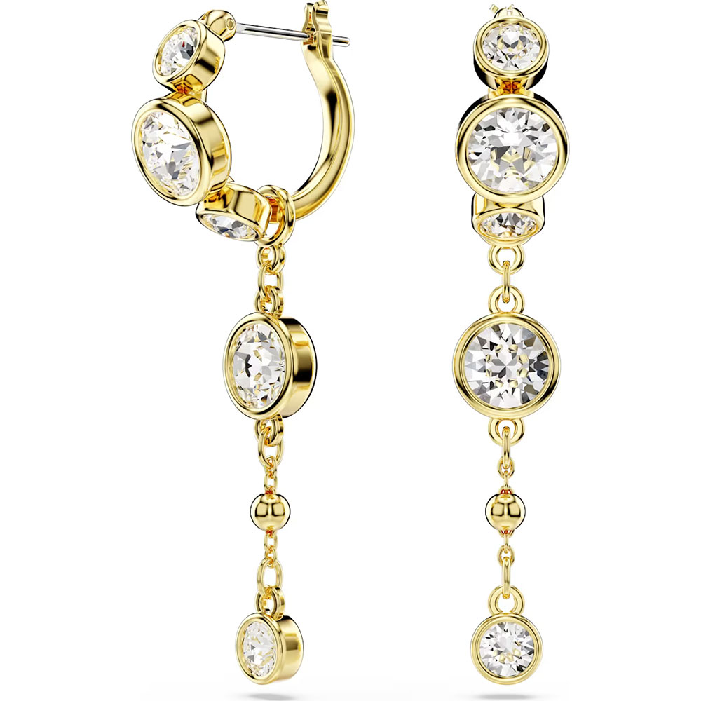 Swarovski Imber drop earrings Round cut, White, Mixed metal finish 5680097