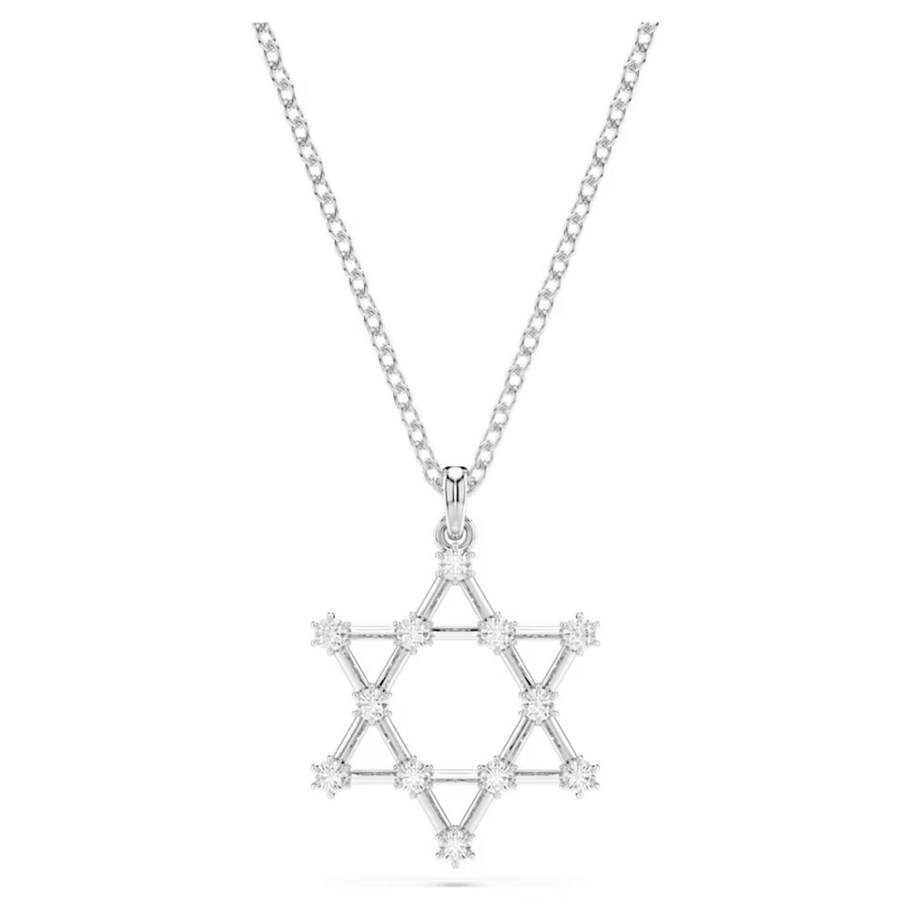 Swarovski Insigne pendant Round cut, Star, White, Rhodium plated 5677156