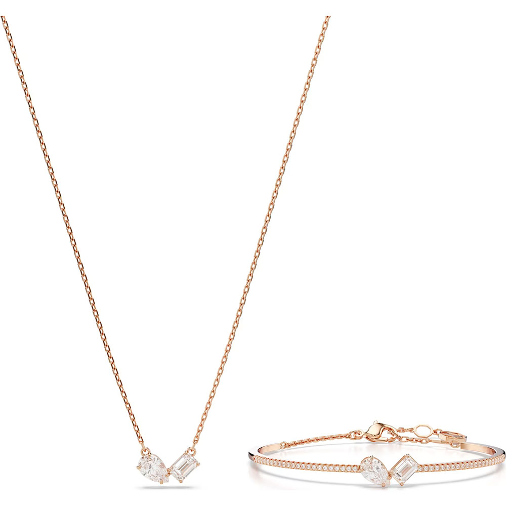 Swarovski Mesmera set Mixed cuts, White, Rose gold-tone plated 5684779