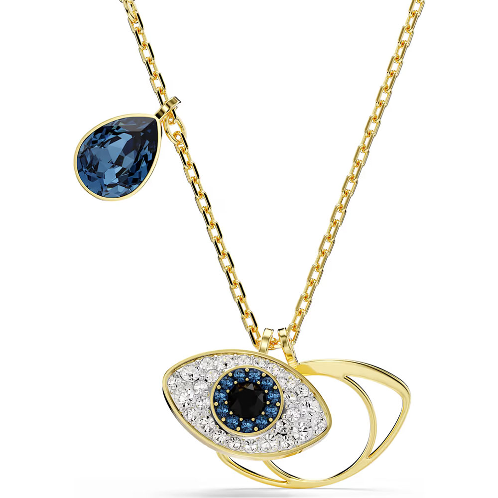 Swarovski Symbolica pendant, Evil eye, Blue, Gold-tone plated 5692178