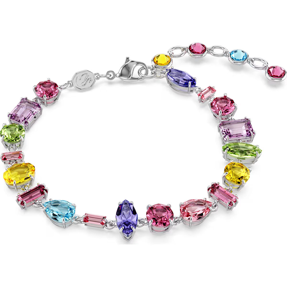 Swarovski Gema bracelet Mixed cuts, Multicolored, Rhodium plated 5656427