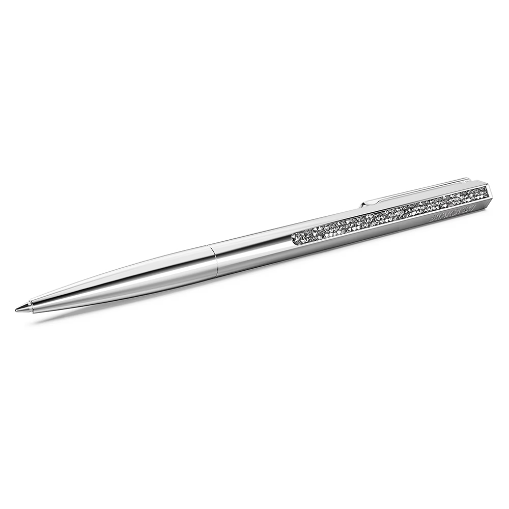 Swarovski Crystal Shimmer ballpoint pen, Silver tone, Chrome plated 5668056