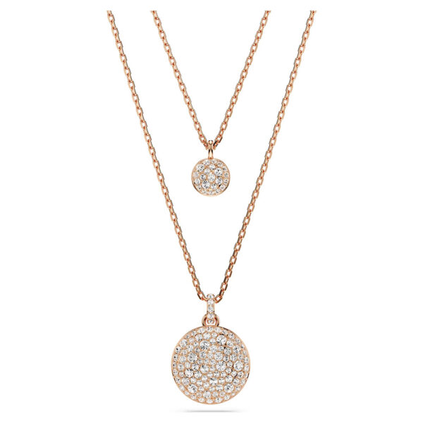 Swarovski Sublima layered pendant White, Rose gold-tone plated 5683449