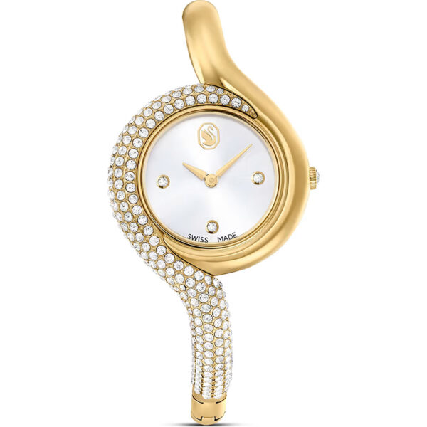 Swarovski Dextera Asymmetric watch, Swiss Made, Metal bracelet, Gold tone, Gold-tone finish 5708030