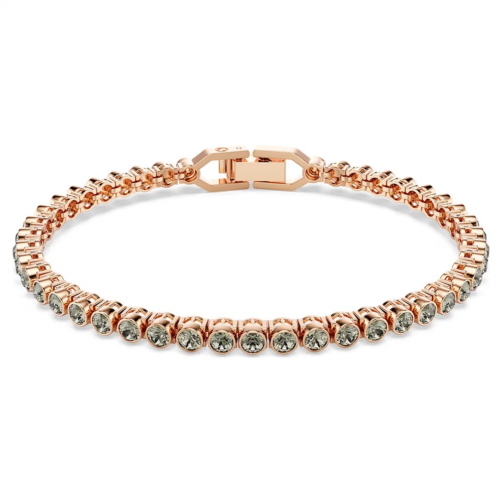 Swarovski Imber Emily Tennis bracelet Round cut, Black, Rose gold-tone plated 5734240