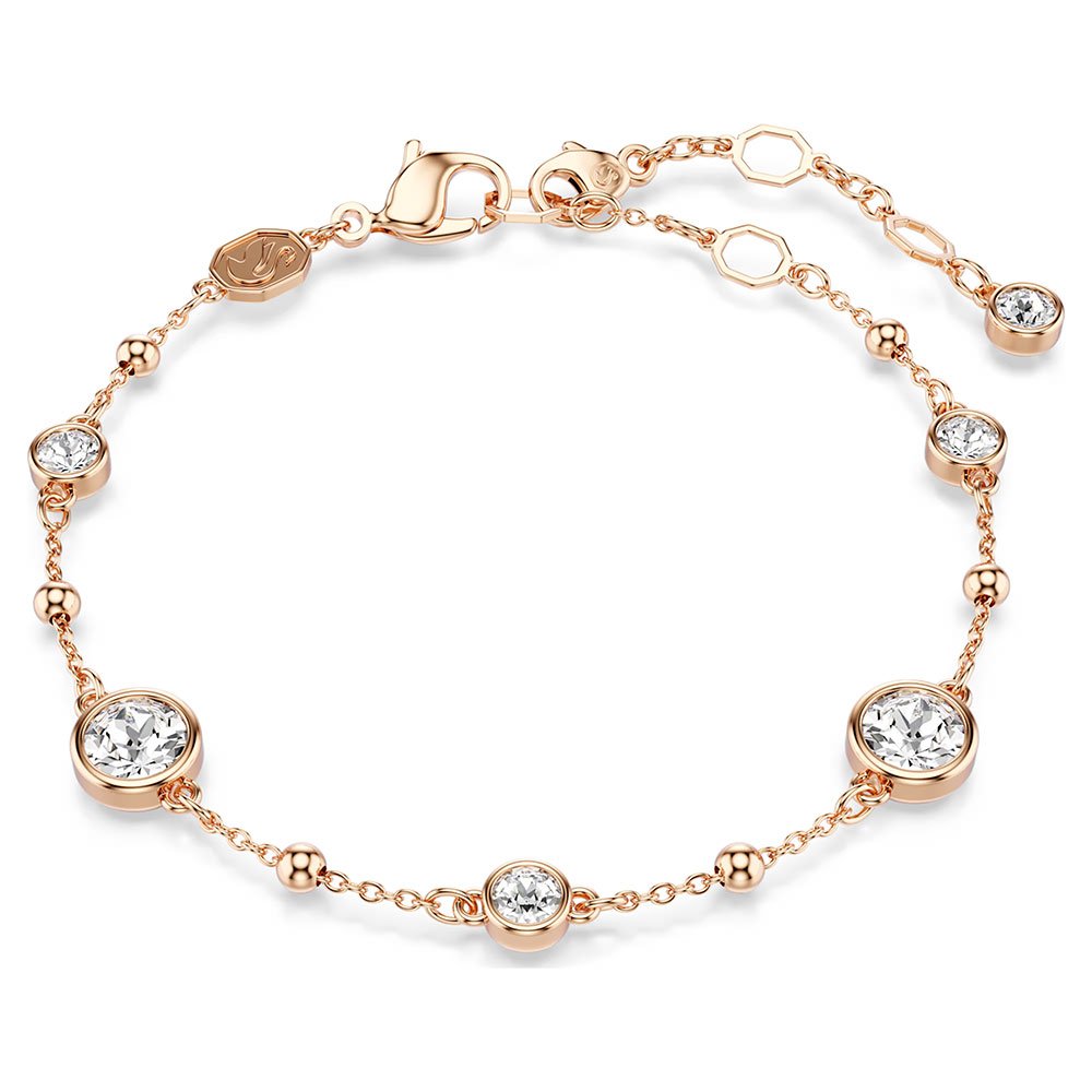 Swarovski Imber bracelet Round cut, White, Rose gold-tone plated 5730677