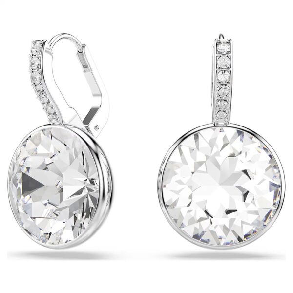 Swarovski Millenia drop earrings Round cut, White, Rhodium plated 5731149
