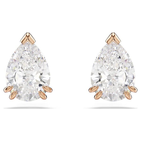 Swarovski Stilla stud earrings Pear cut, White, Rose gold-tone plated 5734248