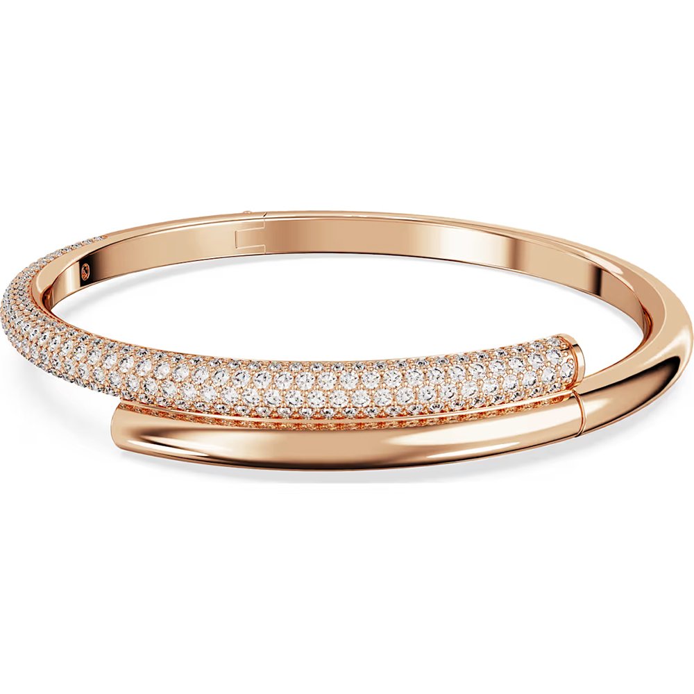 Swarovski Dextera bangle, Magnetic closure, White, Rose gold-tone plated 5692267
