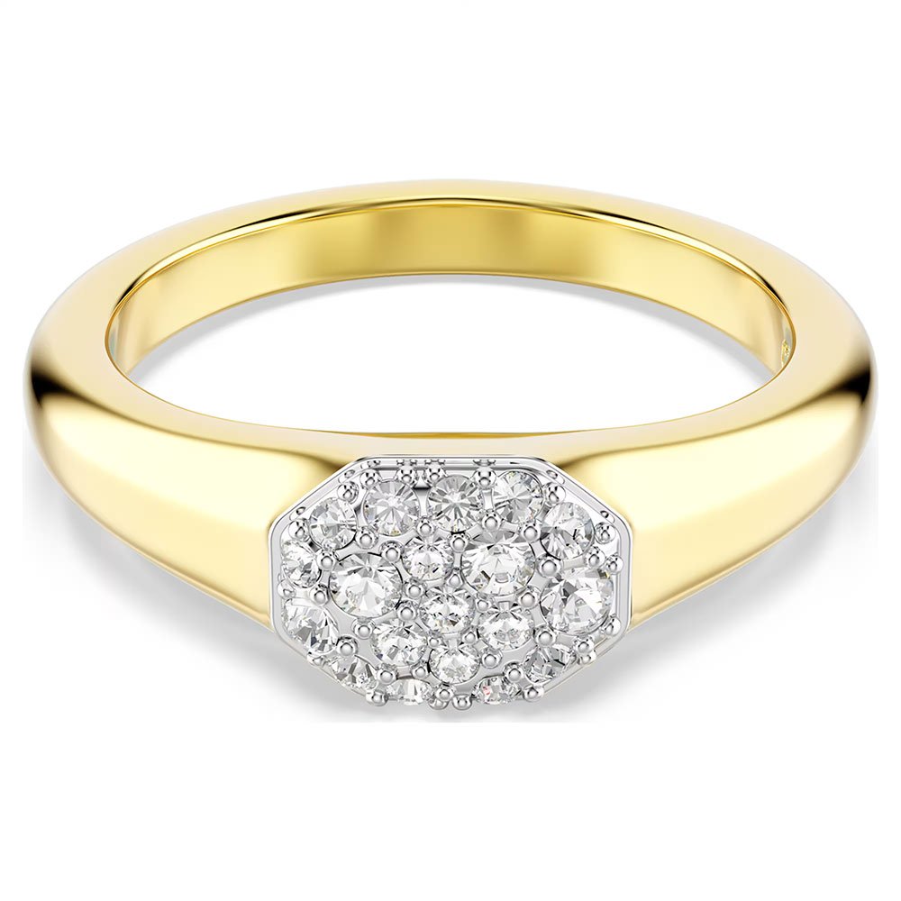 Swarovski Dextera ring Mixed cuts, White, Gold-tone plated