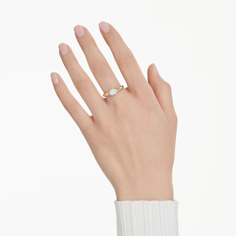 Swarovski Dextera ring Mixed cuts, White, Gold-tone plated (2)