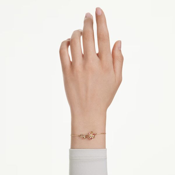 Swarovski Idyllia bracelet Mixed cuts, Flower, Multicolored, Gold-tone plated 5732423