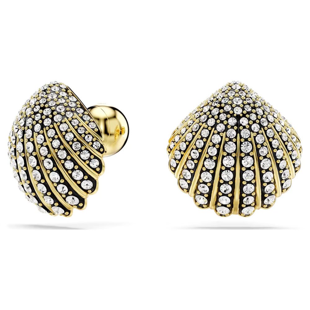 Swarovski Idyllia stud earrings Shell, White, Gold-tone plated 5683970 (2)