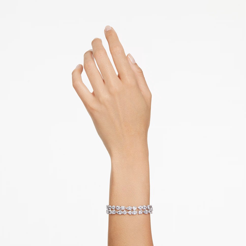 Swarovski Mesmera bracelet Mixed cuts, White, Rhodium plated 5669927 (2)