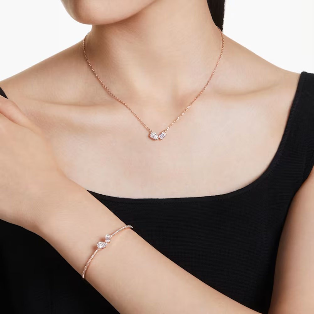 Swarovski Mesmera set Mixed cuts, White, Rose gold-tone plated 5684779 (2)