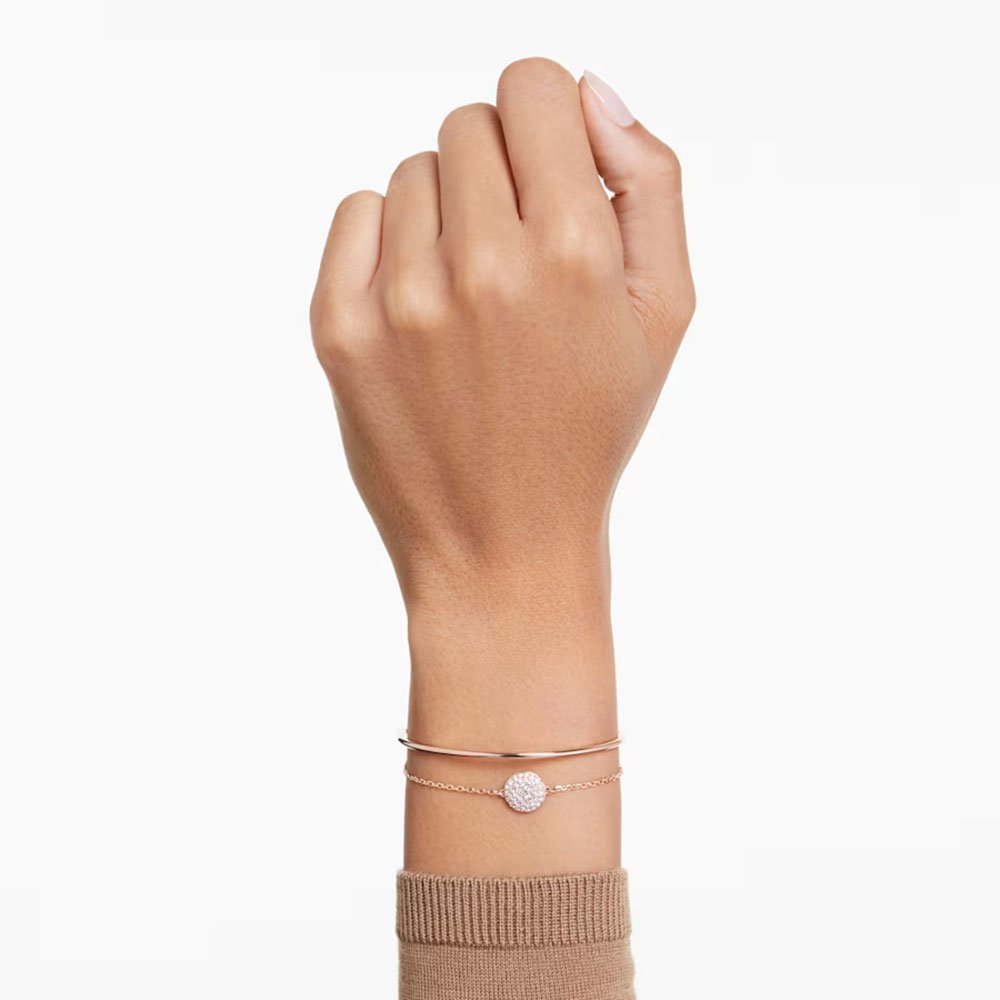 Swarovski Meteora bangle White, Rose gold-tone plated 5683452 (2)