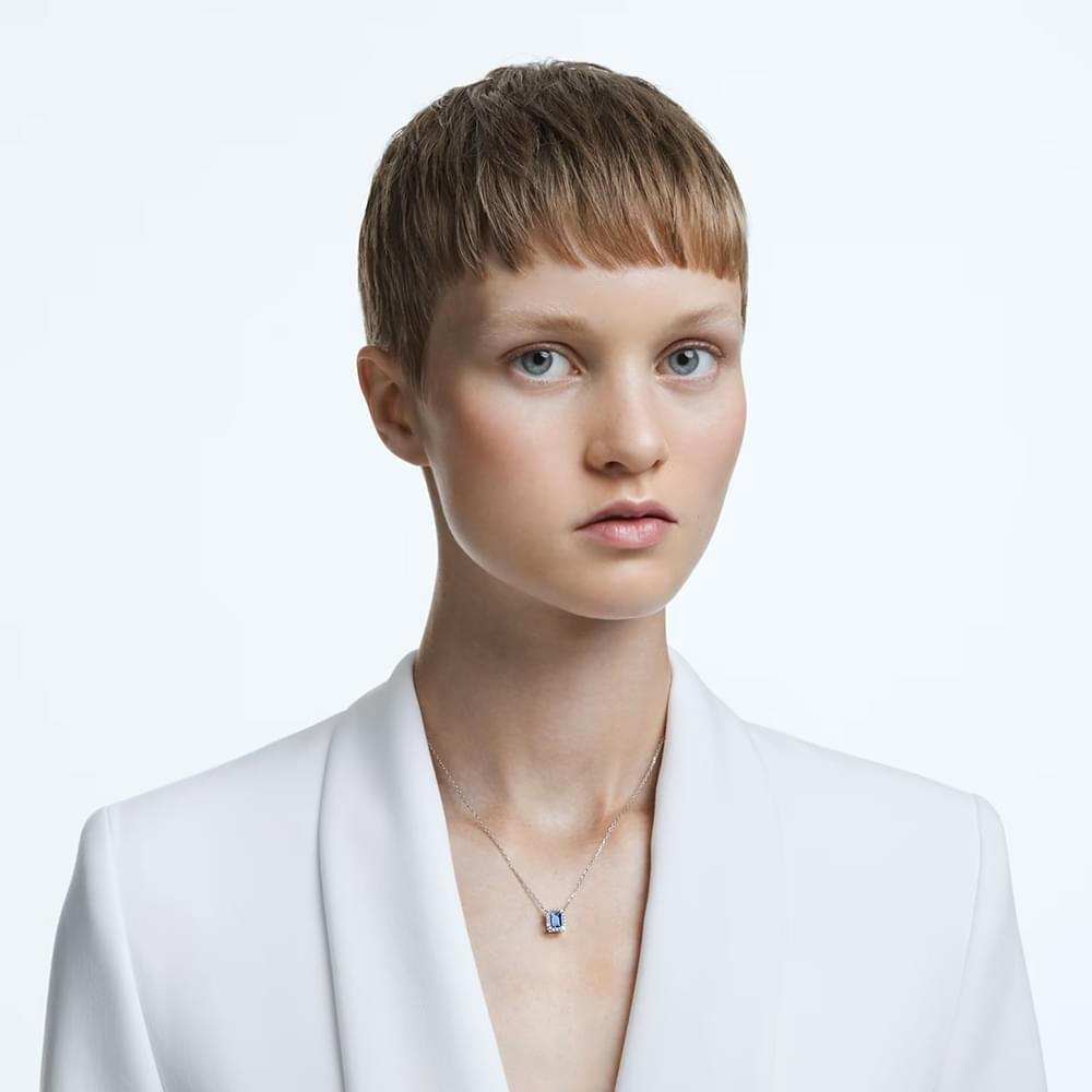 Swarovski Millenia necklace Octagon cut, Blue, Rhodium plated 5614926 (2)