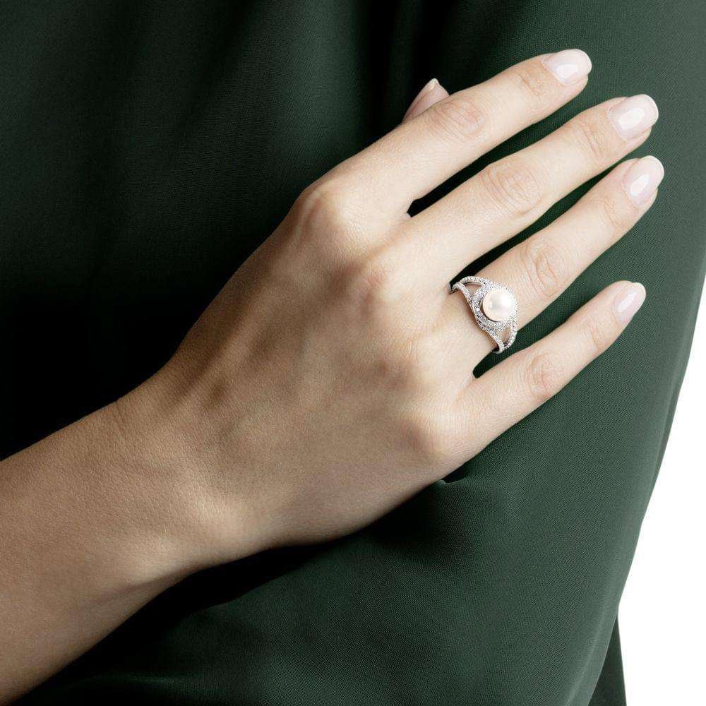 Swarovski Originally Cocktail Ring, White, Rhodium plated (2)