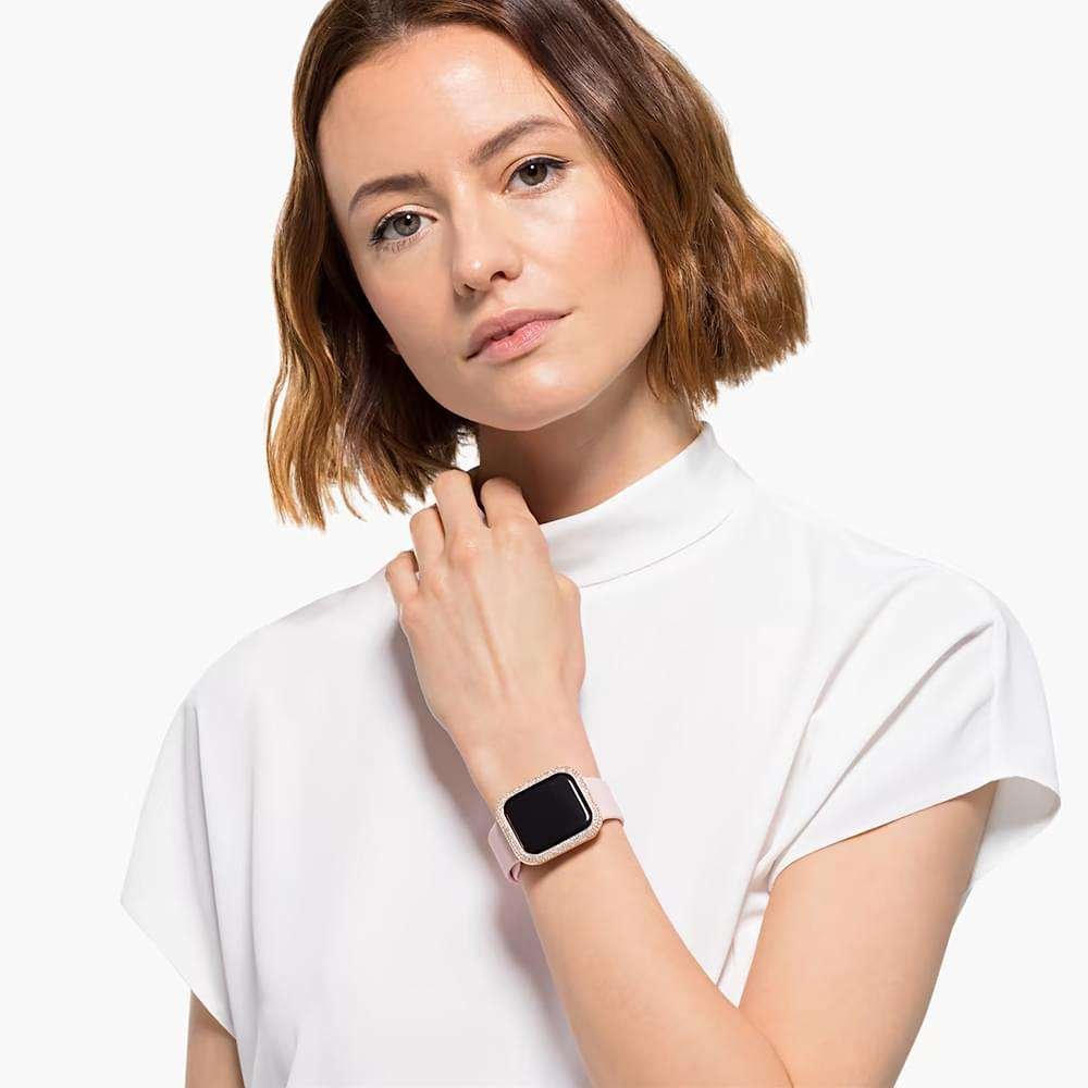 Swarovski Sparkling case compatible with Apple watch, 40 mm, Rose gold tone, Rose gold-tone plated 5572574 (2)