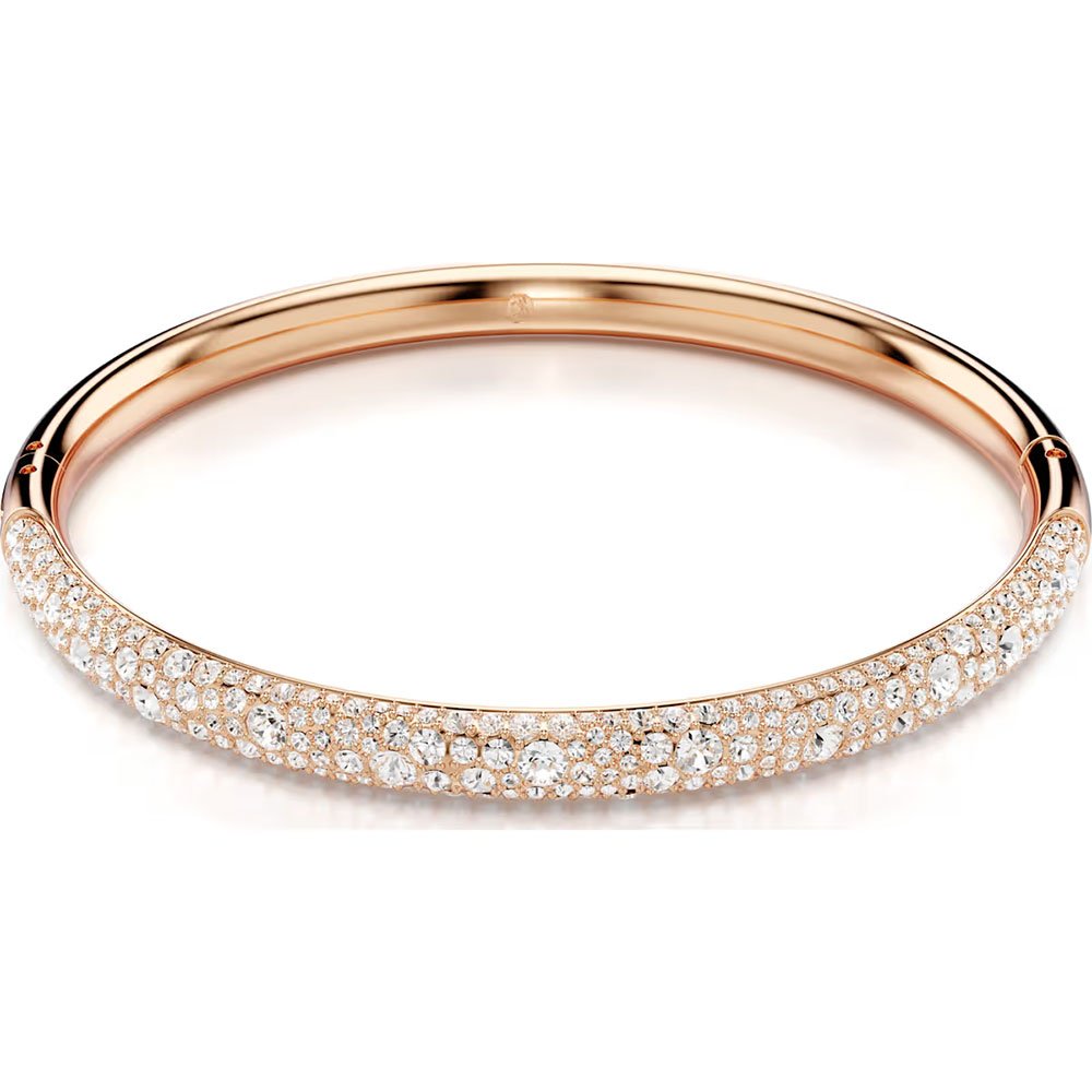Swarovski Sublima bangle Snow pavé, White, Rose gold-tone plated 5688611