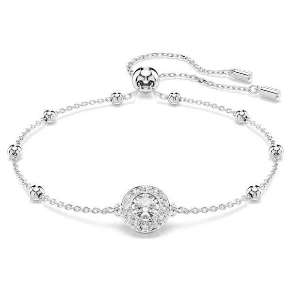 Swarovski Una Angelic bracelet Round cut, White, Rhodium plated 5733196