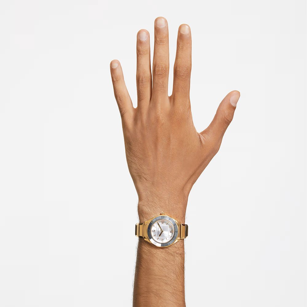 Swarovski Watch, 37mm, Swiss Made, Metal bracelet, Gold tone, Gold-tone finish 5635450 (2)